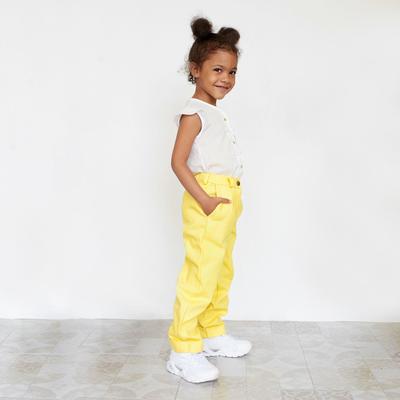 Джинсы для девочки MINAKU: Casual collection KIDS, лимонные, рост 116 см