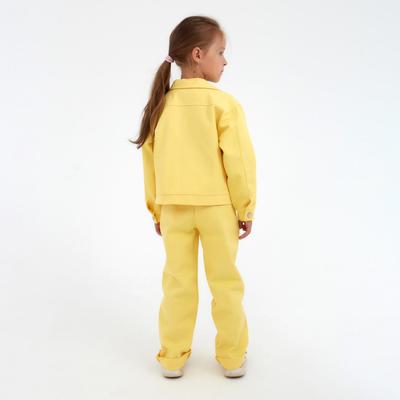Джинсы для девочки MINAKU: Casual collection KIDS, лимонные, рост 116 см