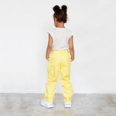Джинсы для девочки MINAKU: Casual collection KIDS, лимонные, рост 116 см