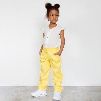 Джинсы для девочки MINAKU: Casual collection KIDS, лимонные, рост 122 см