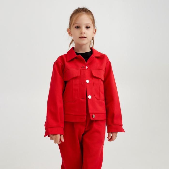 Жакет для девочки MINAKU: Casual collection KIDS, цвет красный, рост 110 см - Фото 1