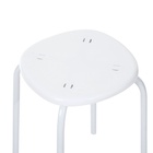 Табурет пластиковый Nika «ТП02/Б», цвет белый - Фото 4