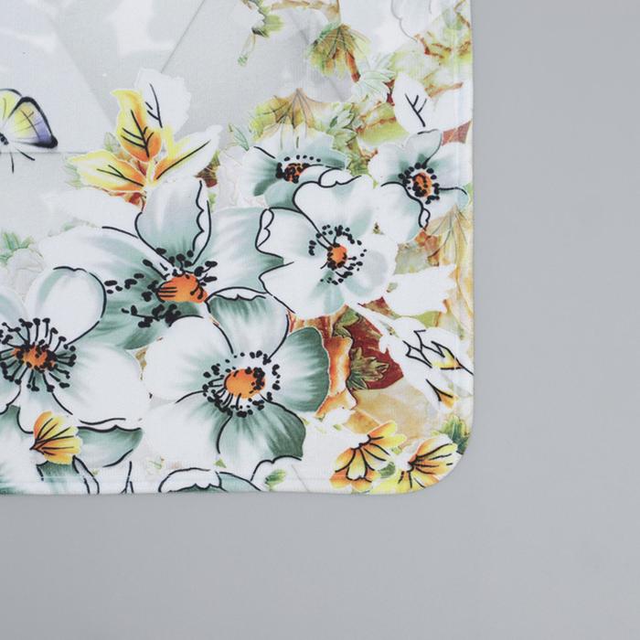 Набор ковриков для ванной и туалета Доляна «Геометрия цветов», 2 шт: 50×80, 40×50 см - фото 1896995987