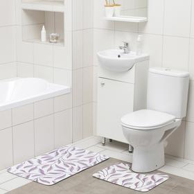 Набор ковриков для ванной и туалета Доляна «Воспоминания», 2 шт: 50×80, 40×50 см