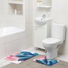 Набор ковриков для ванной и туалета Доляна «Контраст», 2 шт: 50×80, 40×50 см - фото 9315764