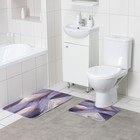 Набор ковриков для ванной и туалета Доляна «Саванна», 2 шт: 50×80, 40×50 см - фото 321296214