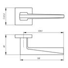 Ручка раздельная MORI USS MWSC-33, цвет итальянский тисненый - Фото 2