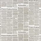 Бумага белый крафт, двусторонняя, черный, газета, 0,6 х 10 м - Фото 2
