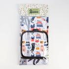 Кухонный набор Доляна «Котики» вид 2, прихватка 17*17см, рукавица 26*16см, фартук 60*80 см 100% п/э - фото 32234109