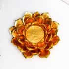 Подсвечник полистоун на 1 свечу "Золотой цветок" 3,5х12х12 см - фото 25513511