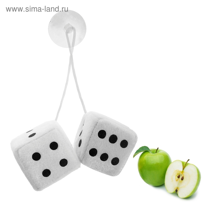 Ароматизатор подвесной "Кости", белый, яблоко - Фото 1