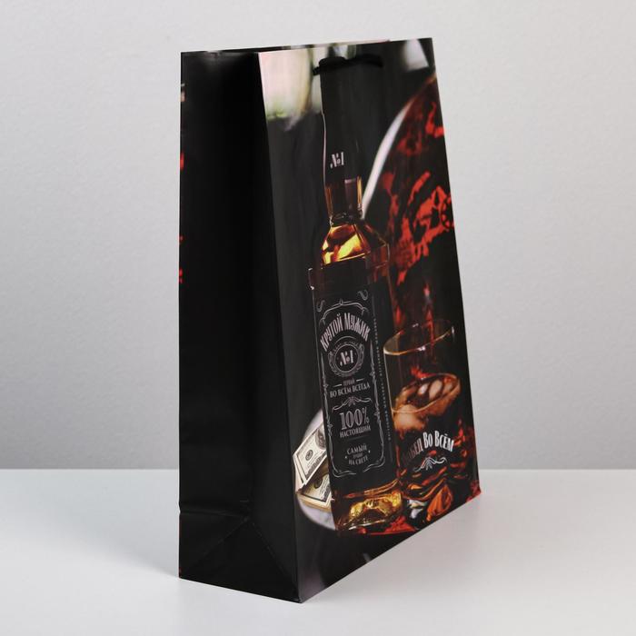 Пакет подарочный ламинированный, упаковка, «Крутой мужик», L 28 х 38 х 9 см - фото 1919122099
