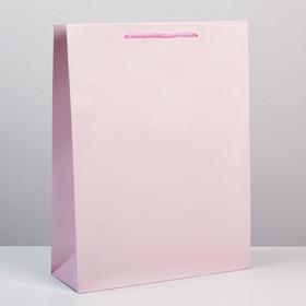 Пакет подарочный ламинированный, упаковка, «Розовый», L 31 х 40 х 11,5 см