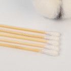 Ватные палочки, пакет 100 шт., наконечник - классика, хлопок/бамбук(стик) - фото 9113523