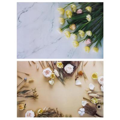 Фотофон для съёмок, двусторонний, бумага 300 г «Тюльпаны и розы», 57×87 см