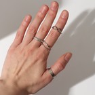 Кольцо набор 5 штук «Идеальные пальчики» тонкость, цвет серебро - фото 11842819