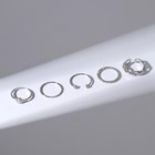 Кольцо набор 5 штук «Идеальные пальчики» блеск, цвет белый в серебре - Фото 2