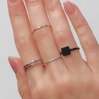 Набор колец «Мерцание», 5 шт. цвет серебро - Фото 2