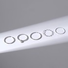 Кольцо набор 5 штук «Идеальные пальчики» искушение, цвет белый в серебре - Фото 5