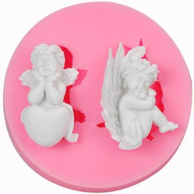 Молд силиконовый «Два ангелочка» 8×8×2 см