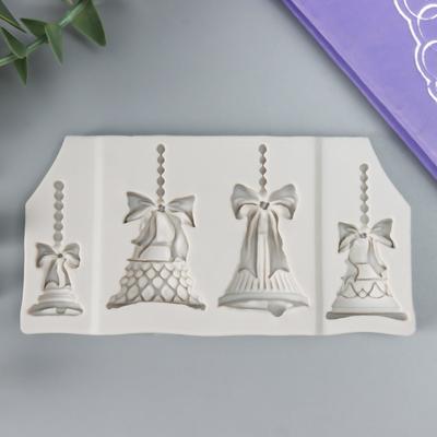 Молд силиконовый «Новогодние колокольчики» 4 предмета 11×5.6×1 см