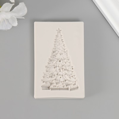 Молд силиконовый «Ёлочка с подарками» 8×5×0.8 см