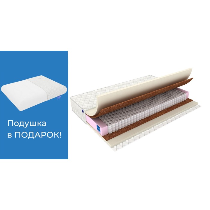 Матрас Ultra Fantasy размер 180х190 см высота 24 см чехол жаккард подарок бамбуковая подушка 26430₽