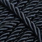 Шнур для отделки и декора, витой, декоративный, черный, без тесьмы, 12 мм х 25 м 6998045