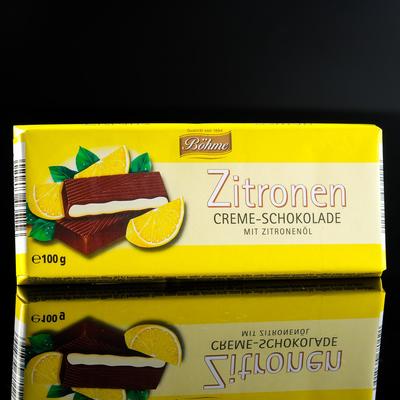 Шоколад Böhme Creme-Schokolade Zitrone с лимонной начинкой, 100 г