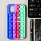 Чехол POP IT для iPhone 11, силиконовый, разноцветный - Фото 1