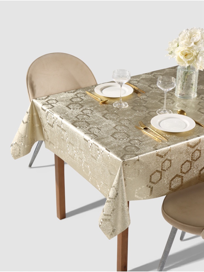 Клеёнка на стол «Соты», на тканевой основе, ширина 137 см, рулон 20 м, толщина 0.25 мм - Фото 1