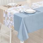 Клеёнка на стол «Рамен», на тканевой основе, ширина 137 см, рулон 20 м, толщина 0.25 мм, голубая - Фото 2