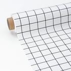 Клеёнка на стол «Клетка», на тканевой основе, ширина 137 см, рулон 20 м, толщина 0.25 мм, белая - Фото 4