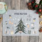 Новогодняя салфетка на стол Hygge New Year ПВХ, 40х29 см - фото 9317578