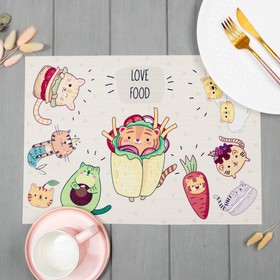 Салфетка на стол Love food, 40×29 см, ПВХ
