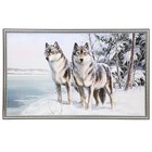 Картина "Волки в зимнем лесу"  103*65см рамка микс - Фото 1