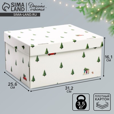 Коробка подарочная новогодняя складная «Новый год», 31×25.5×16 см