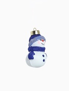 Ёлочная игрушка «Снеговичок в шапочке» ручная роспись, h=8.4 см, синий/белый - Фото 8