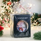 Ёлочный шар d-7 см "Зимняя романтика" ручная роспись, белый - фото 25469155