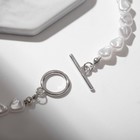 Бусы «Смайл» с жемчугом, жёлто-белые, 40 см - Фото 4