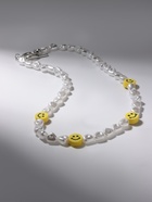 Бусы «Смайл» с жемчугом, жёлто-белые, 40 см - Фото 6