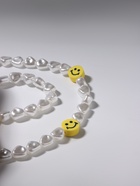 Бусы «Смайл» с жемчугом, жёлто-белые, 40 см - Фото 2
