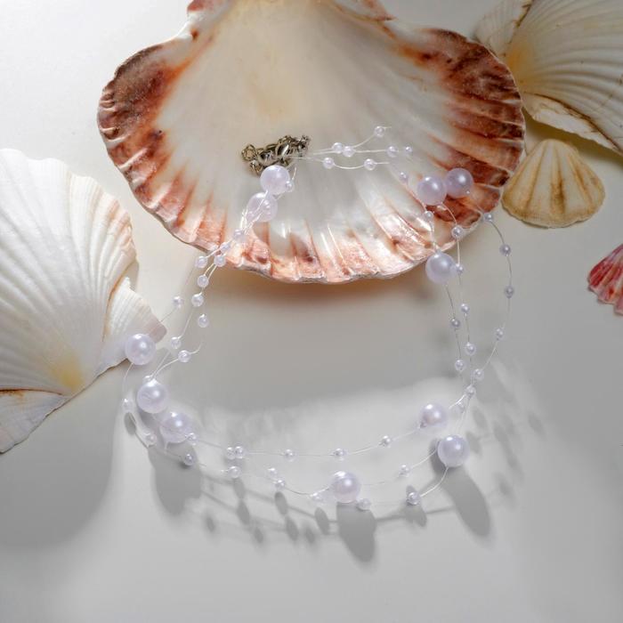 Чокер «Невеста» жемчужинки, цвет белый, 30 см - Фото 1