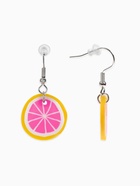 Серьги ассорти «Вкусняшки» яркий цитрус, цвет жёлто-розовый в серебре - Фото 2