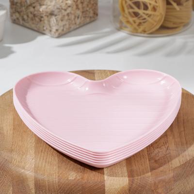 Набор тарелок «Амор», 6 шт., цвет МИКС