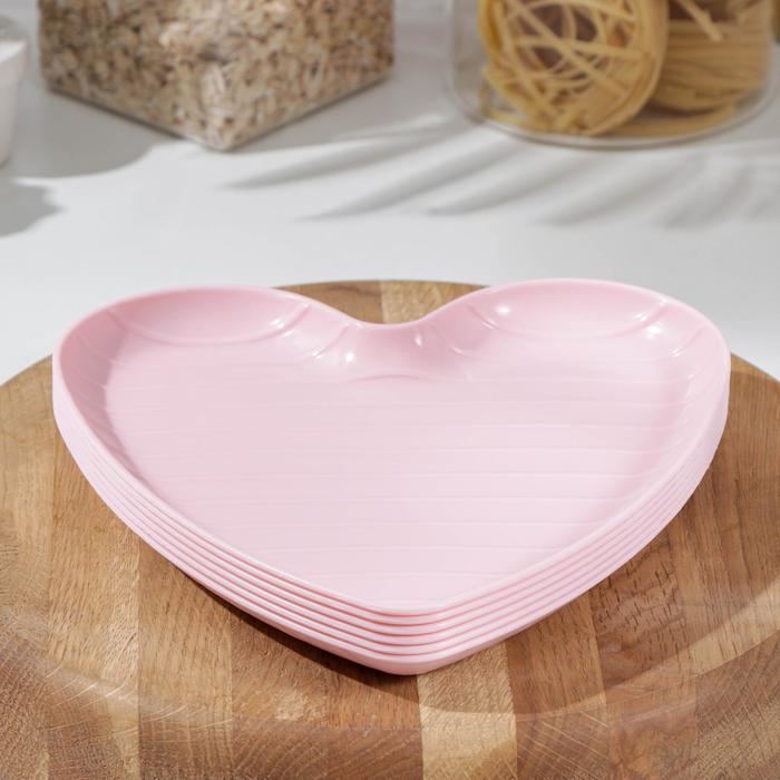 Набор тарелок «Амор», 6 шт., цвет МИКС - Фото 1