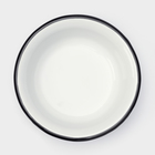 Миска эмалированная, 400 мл, d=15 см, без деколи, белая - Фото 2