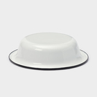 Миска эмалированная, 400 мл, d=15 см, без деколи, белая - Фото 3