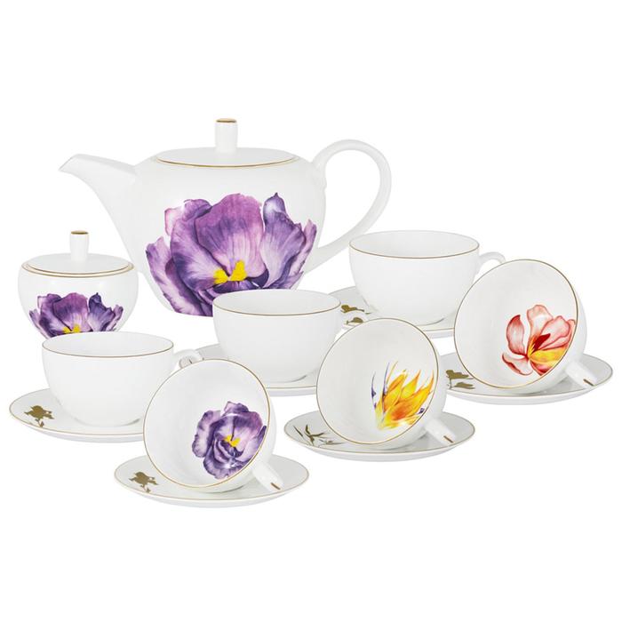Чайный сервиз Flowers, 6 персон, 14 предметов - Фото 1