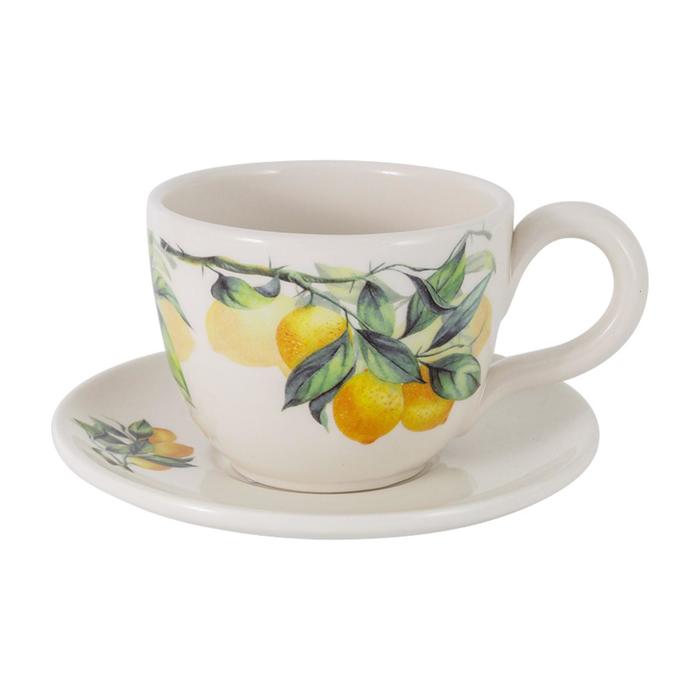 Чашка с блюдцем Julia Vysotskaya «Лимоны», 400 мл - Фото 1